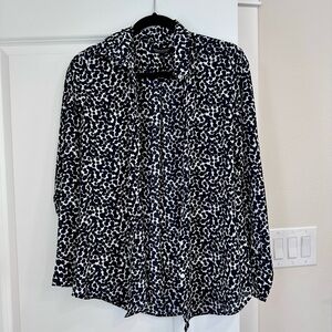 Banana Republic Monochrome Patterned Blouse